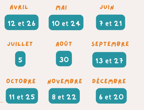 Samedis d'ouverture en 2025 Samedis d'ouverture en 2025